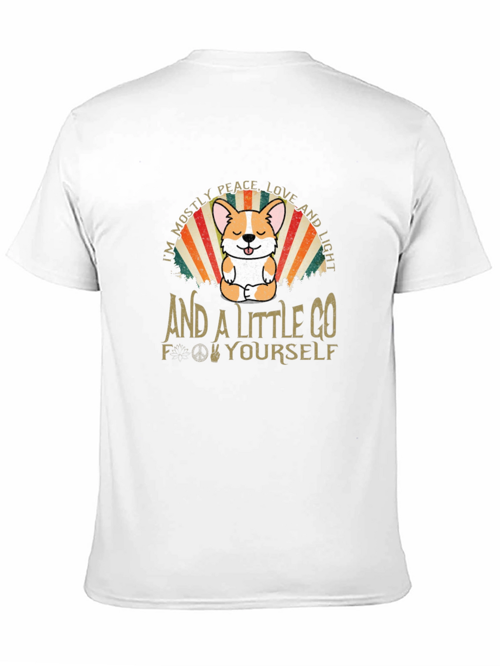 Peace Love & Corgi Graphic Tee