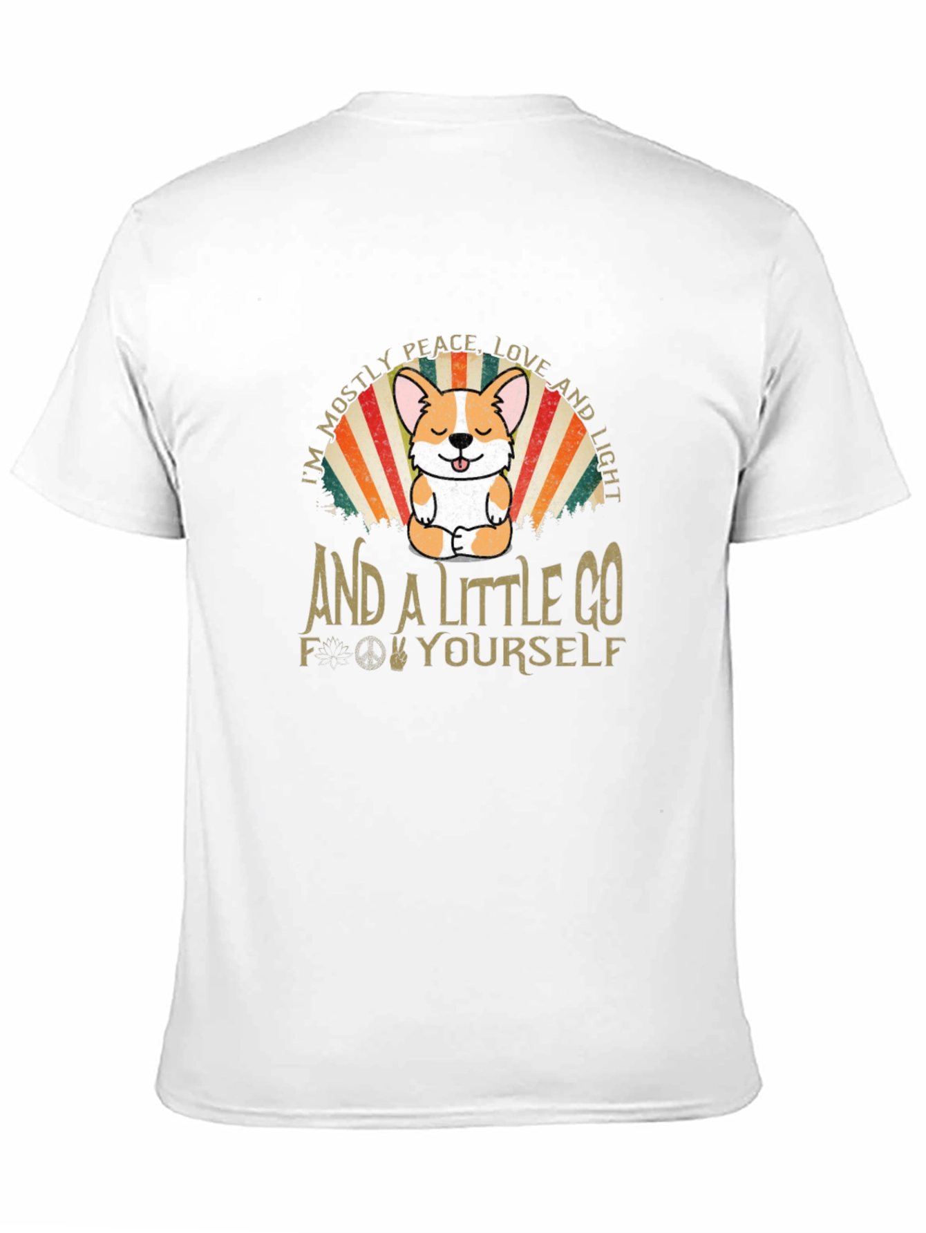 Peace Love & Corgi Graphic Tee
