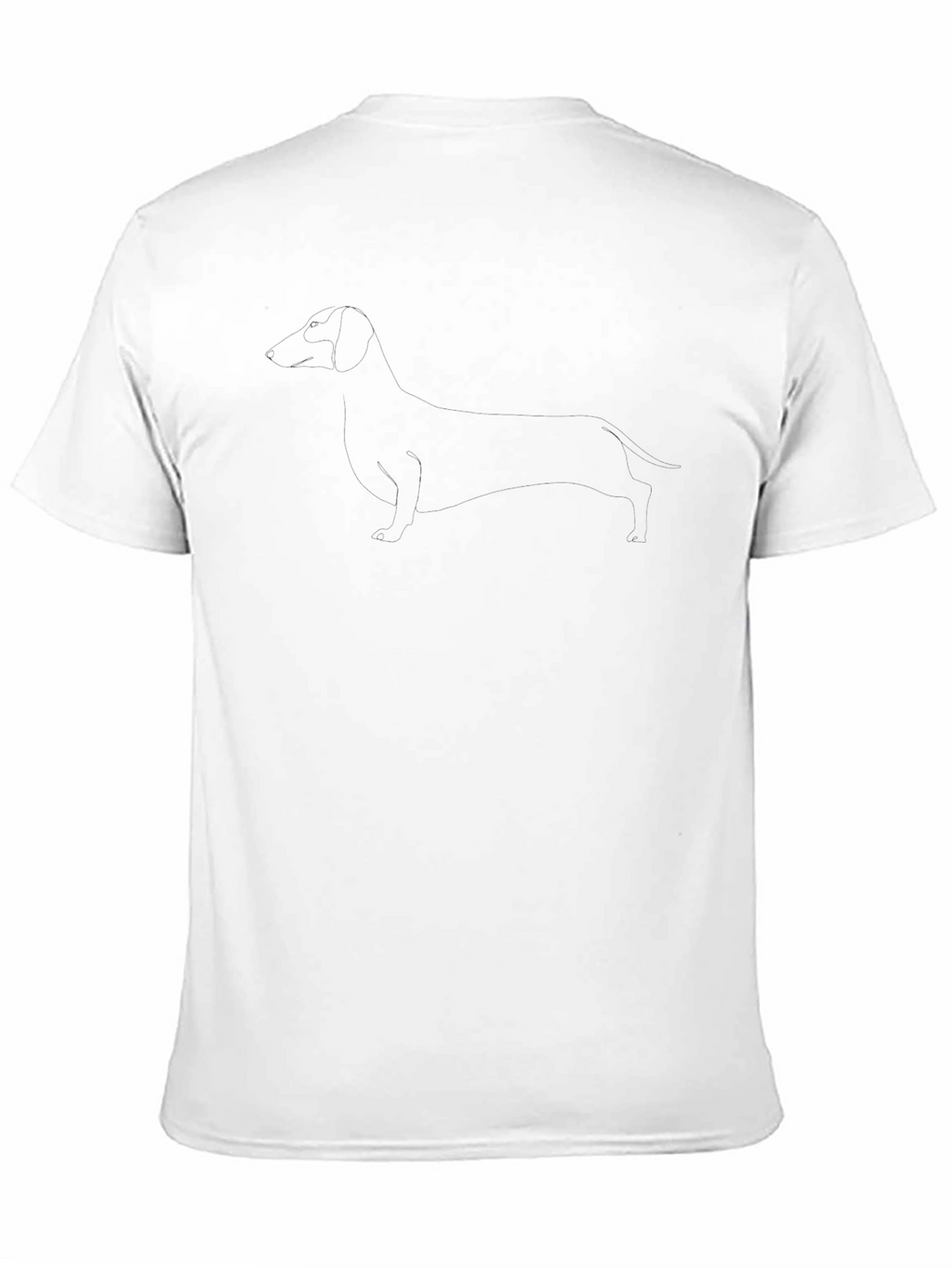 Mens Black Dachshund Graphic Tee - Casual Style