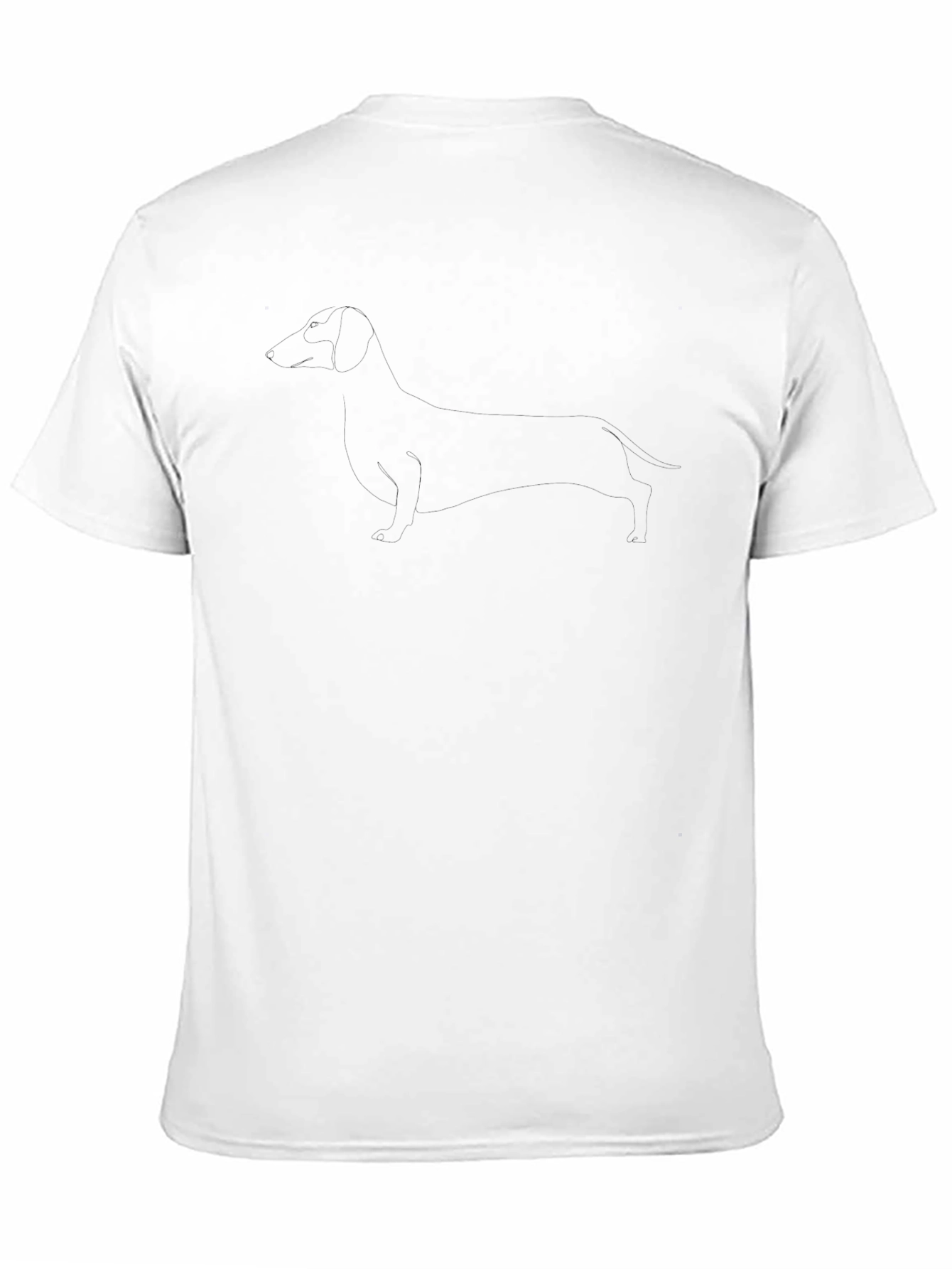 Mens Black Dachshund Graphic Tee - Casual Style