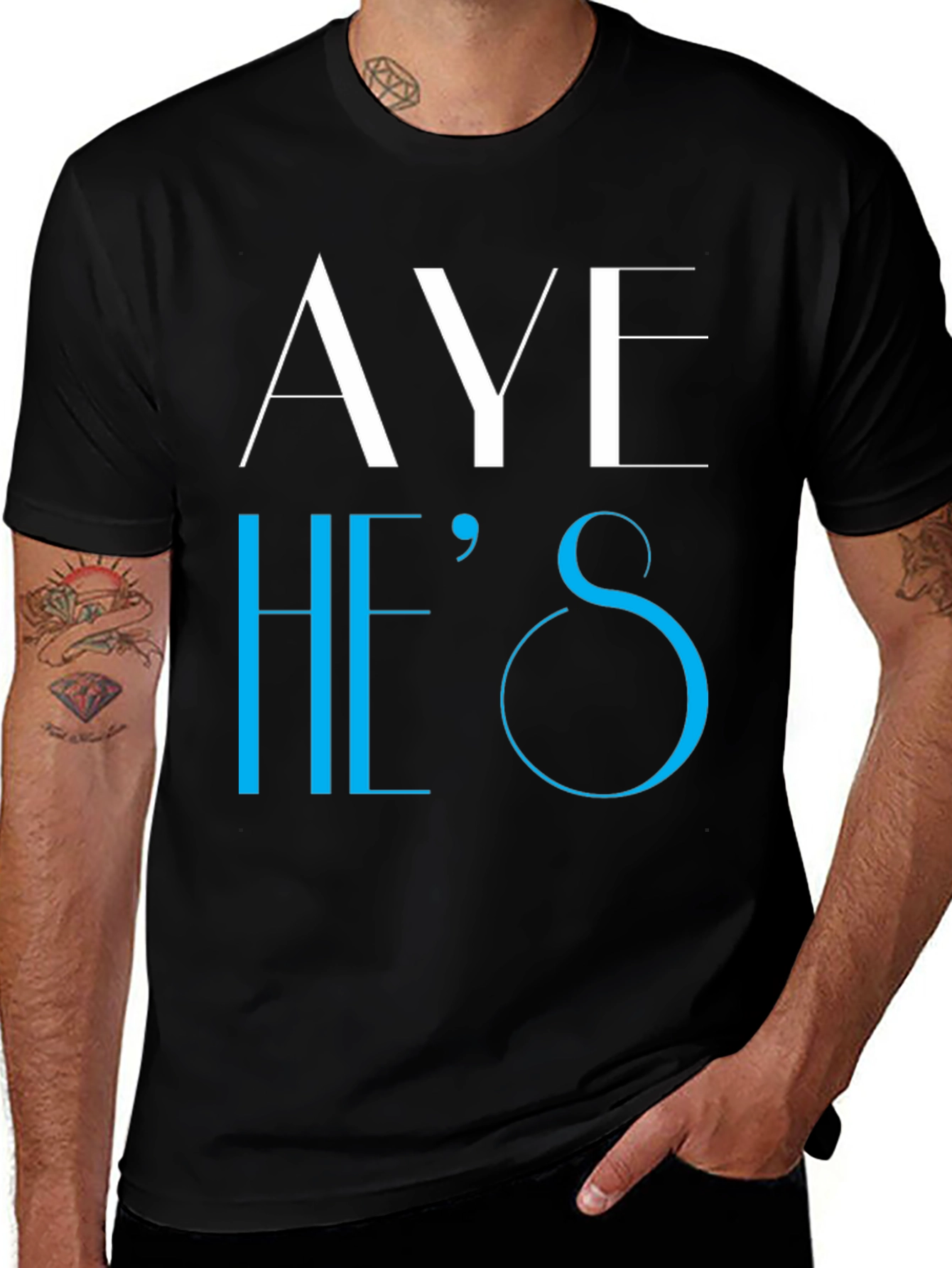 Aye Hes T-Shirt - Novelty Graphic Tee