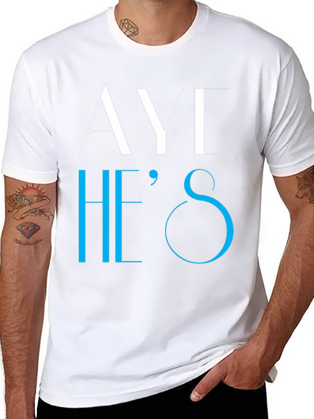 Aye Hes T-Shirt - Novelty Graphic Tee