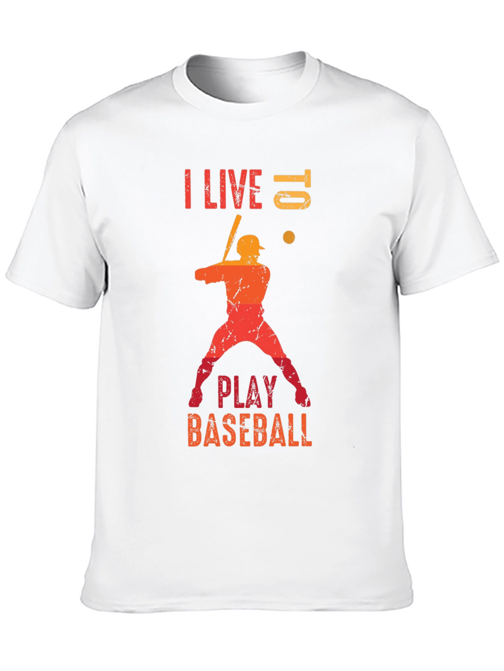 Baseball Lover T-Shirt - I Live Baseball