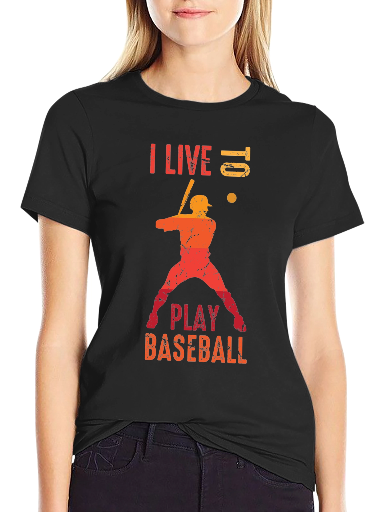 Baseball Lover T-Shirt - I Live Baseball
