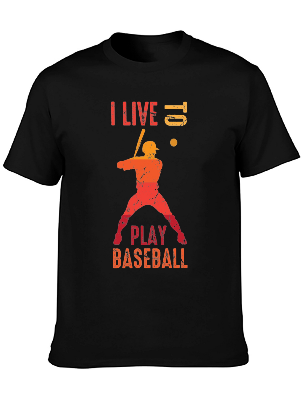 Baseball Lover T-Shirt - I Live Baseball