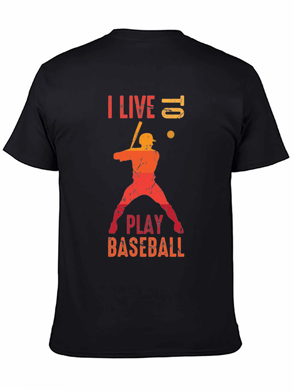 Baseball Lover T-Shirt - I Live Baseball