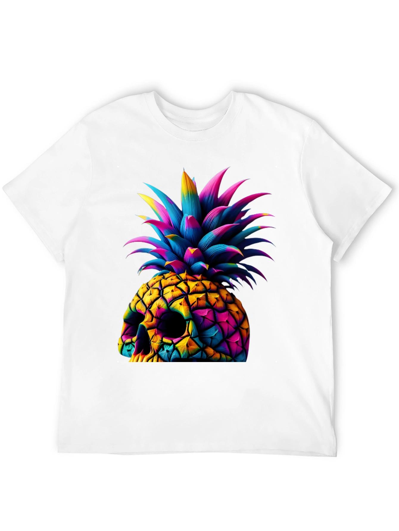 Skull Pineapple Graphic Tee - Unique Art Design