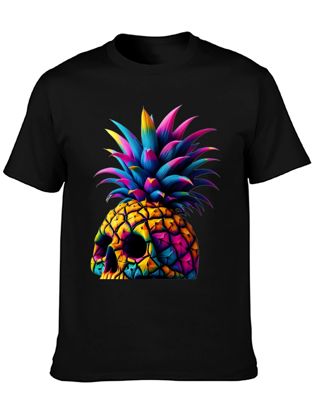 Skull Pineapple Graphic Tee - Unique Art Design
