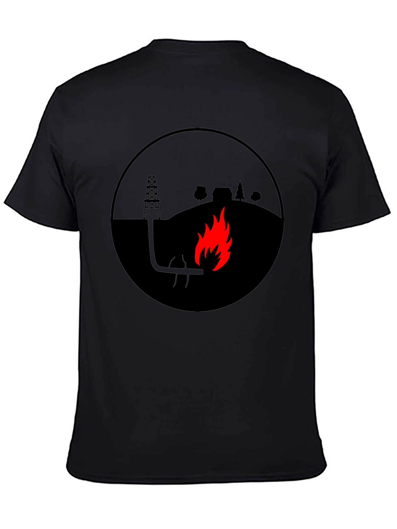 Oil Field Flare Black T-Shirt