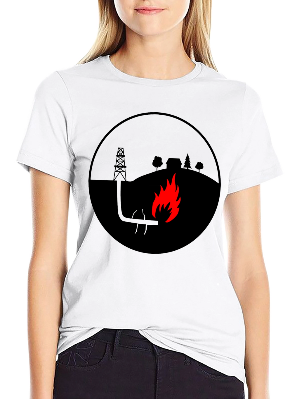 Oil Field Flare Black T-Shirt