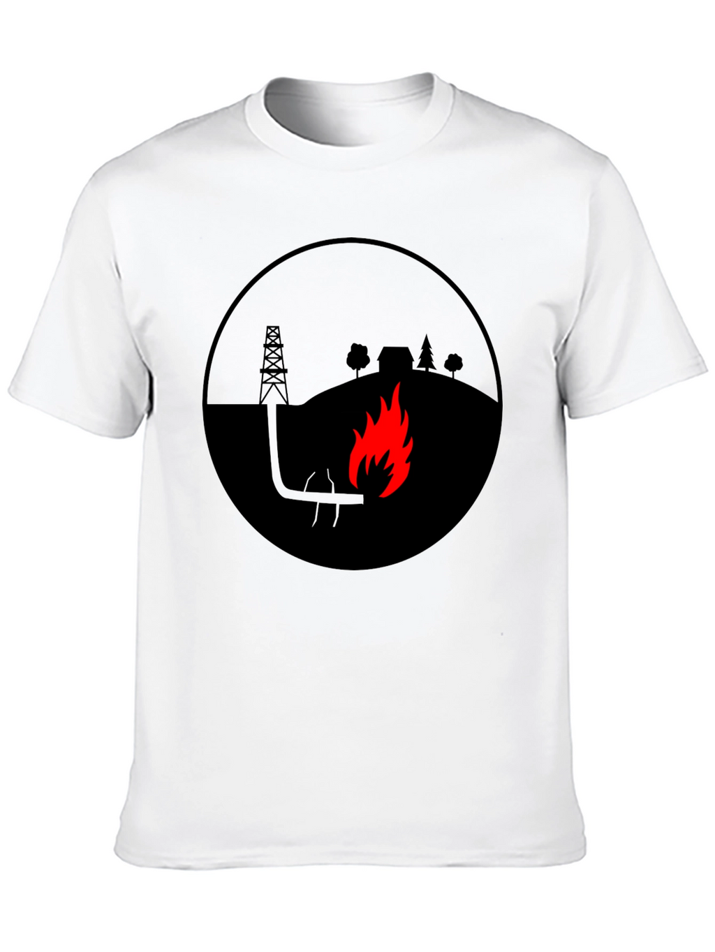 Oil Field Flare Black T-Shirt
