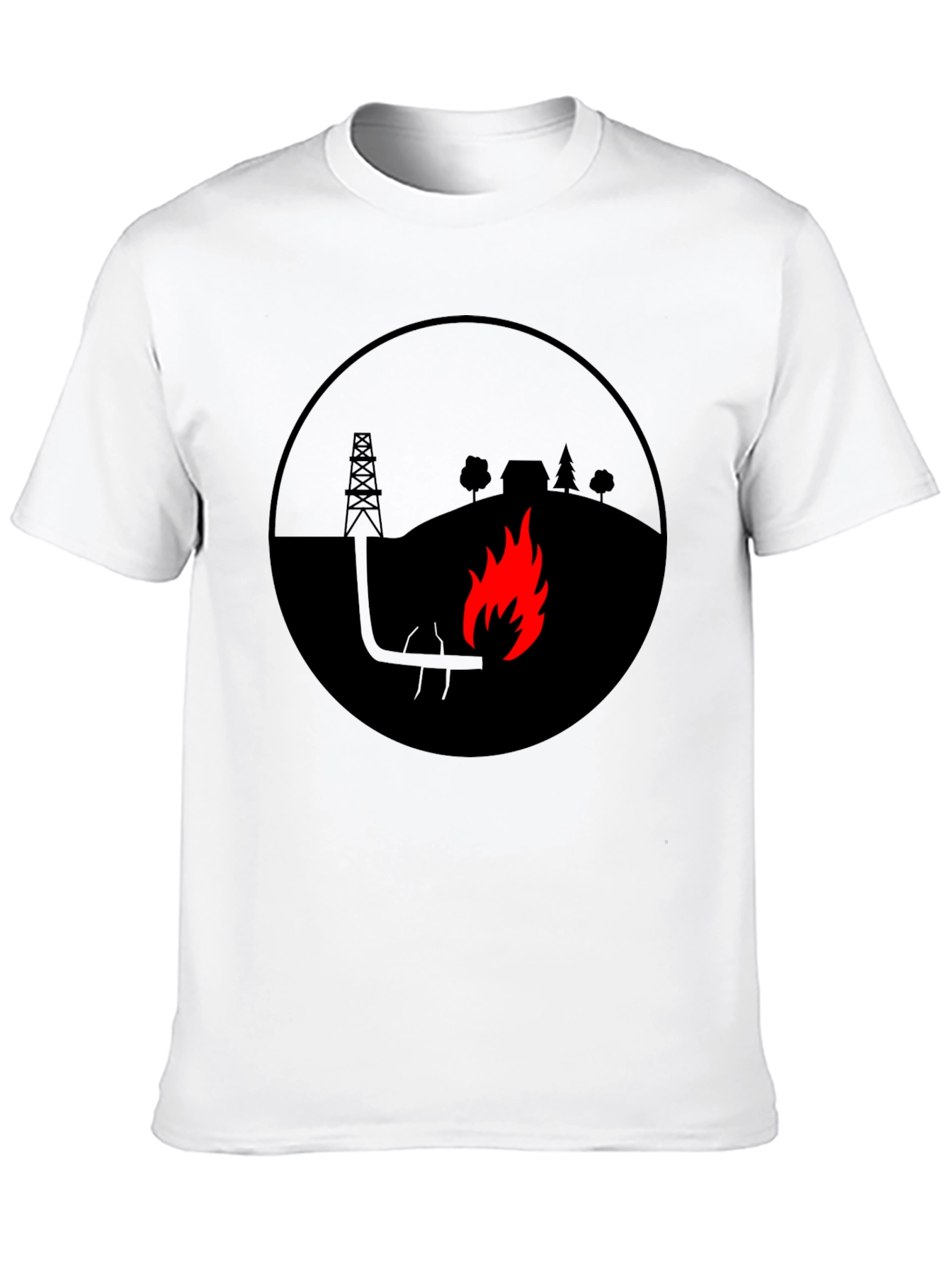 Oil Field Flare Black T-Shirt