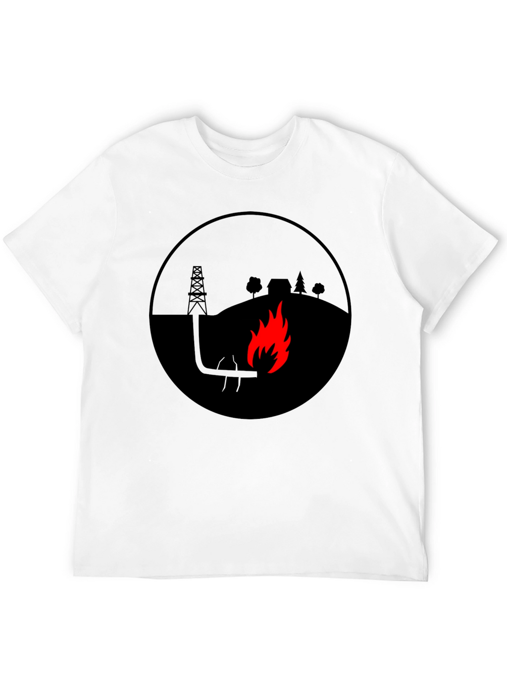 Oil Field Flare Black T-Shirt