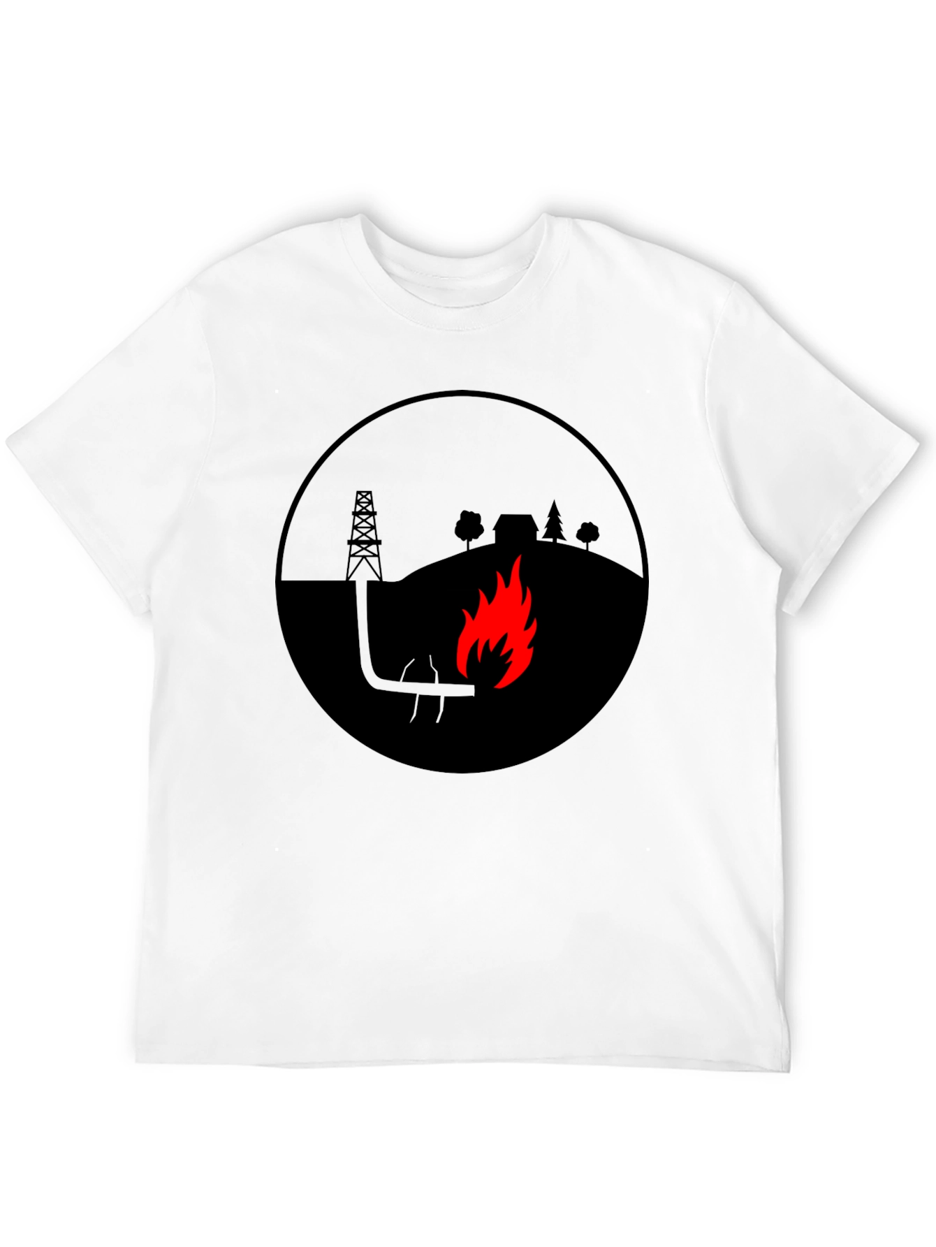 Oil Field Flare Black T-Shirt