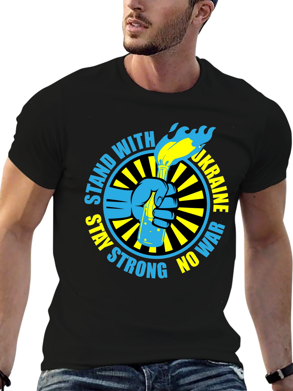 Stand with Ukraine T-Shirt - Stay Strong No War