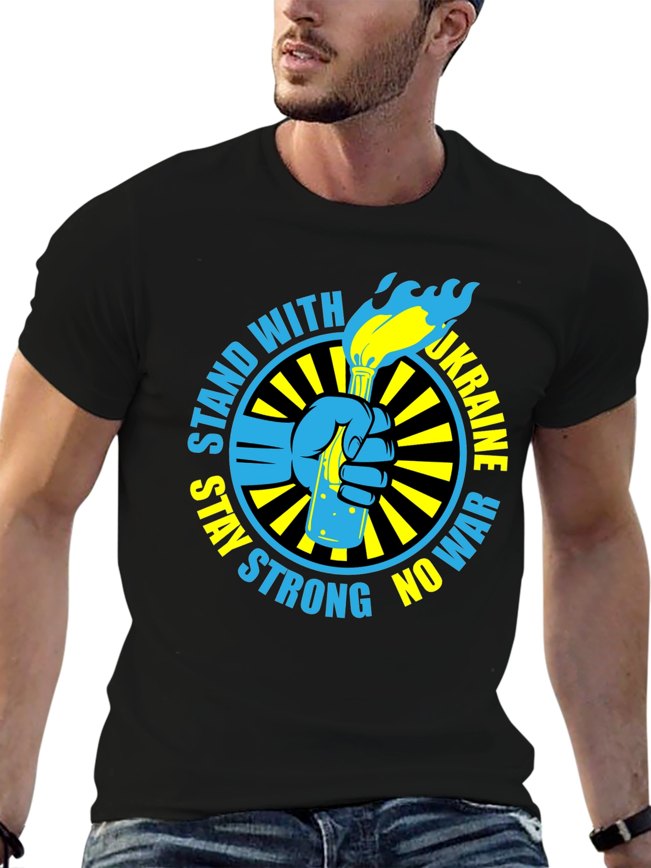 Stand with Ukraine T-Shirt - Stay Strong No War