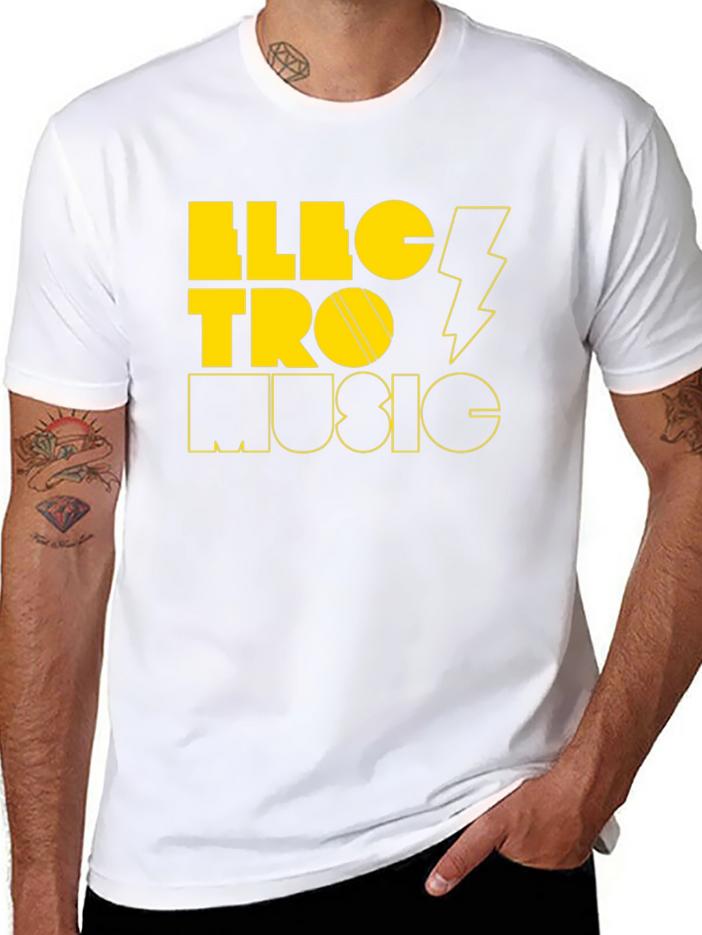 Electro Music Graphic Tee - Stylish Black T-Shirt