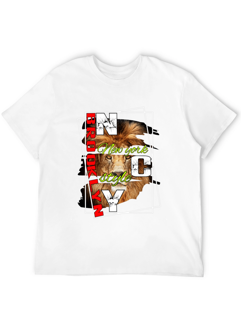 Brooklyn NY Lion Graphic Tee - Stylish Urban Design