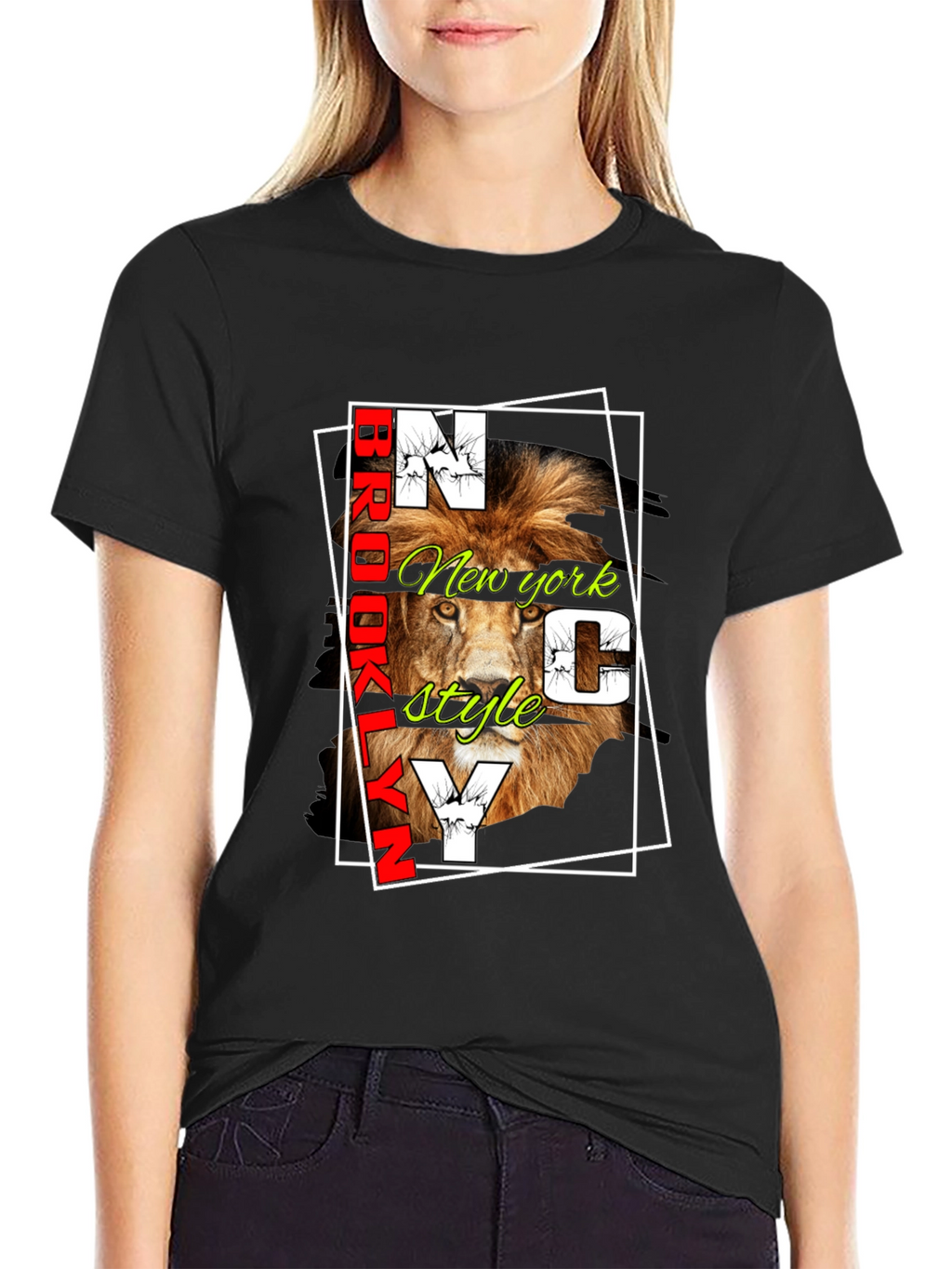 Brooklyn NY Lion Graphic Tee - Stylish Urban Design
