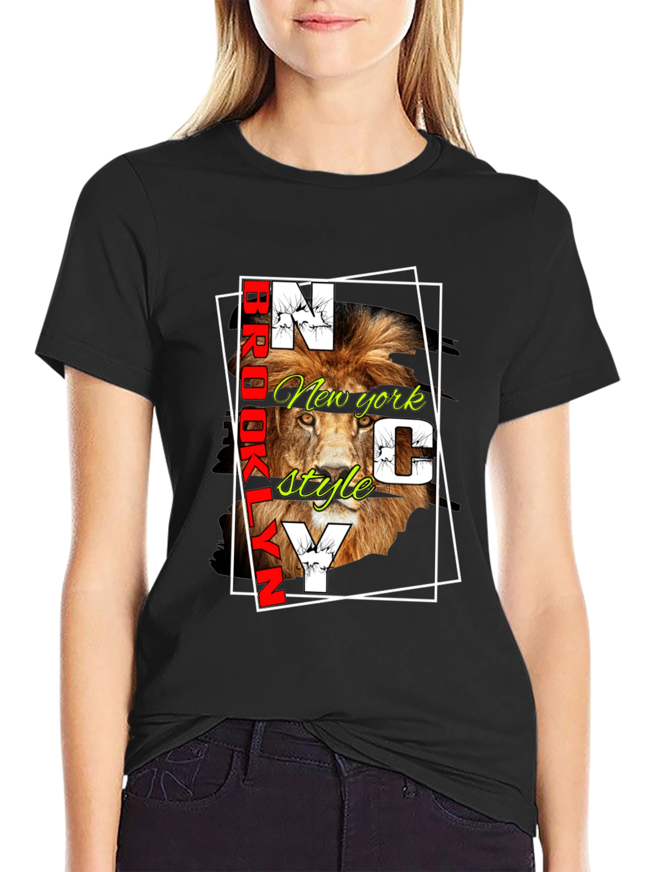 Brooklyn NY Lion Graphic Tee - Stylish Urban Design