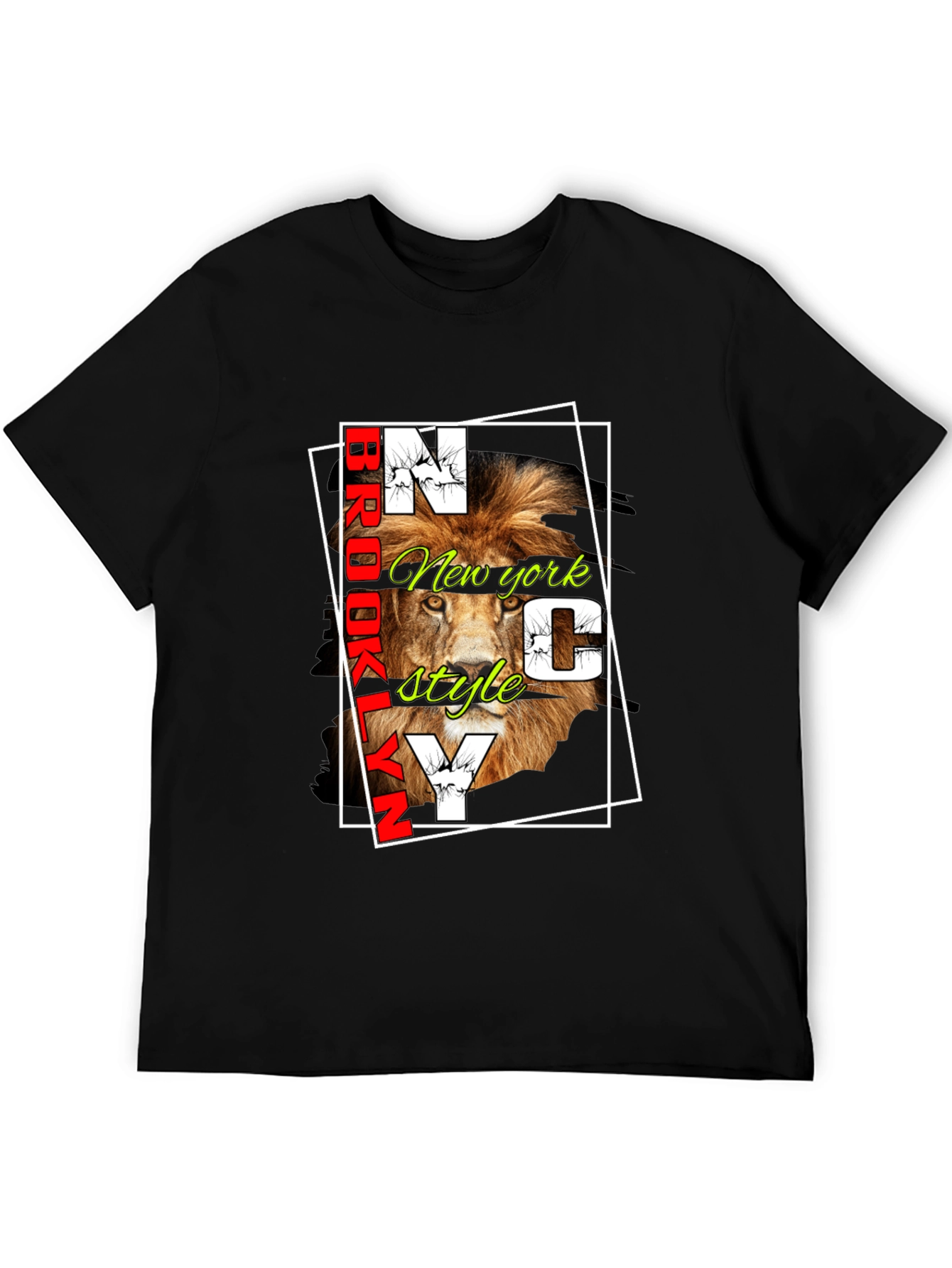 Brooklyn NY Lion Graphic Tee - Stylish Urban Design