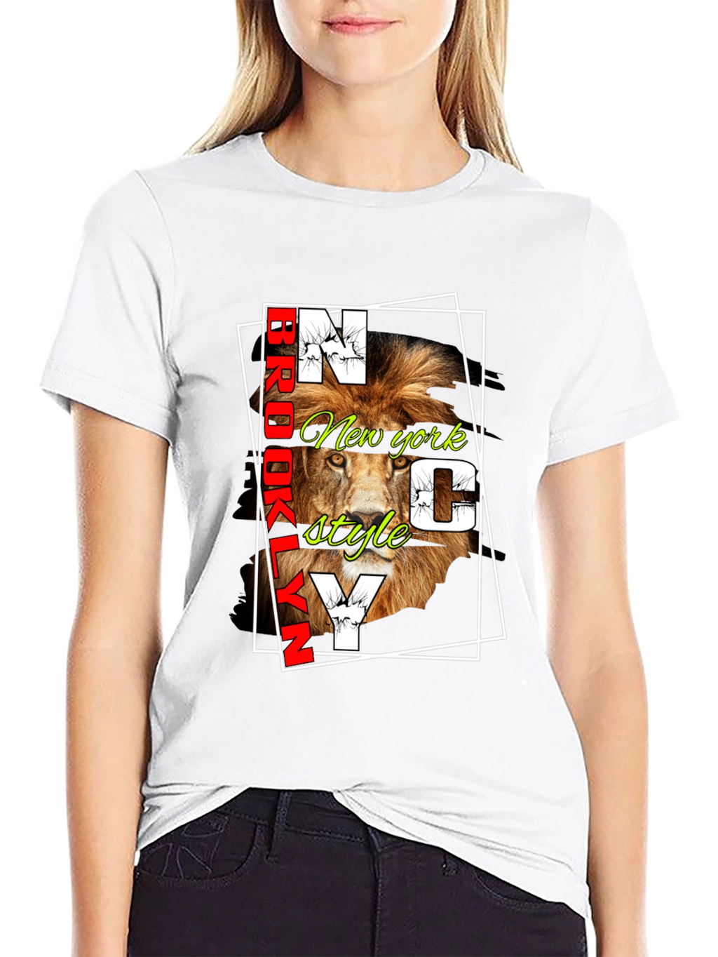 Brooklyn NY Lion Graphic Tee - Stylish Urban Design