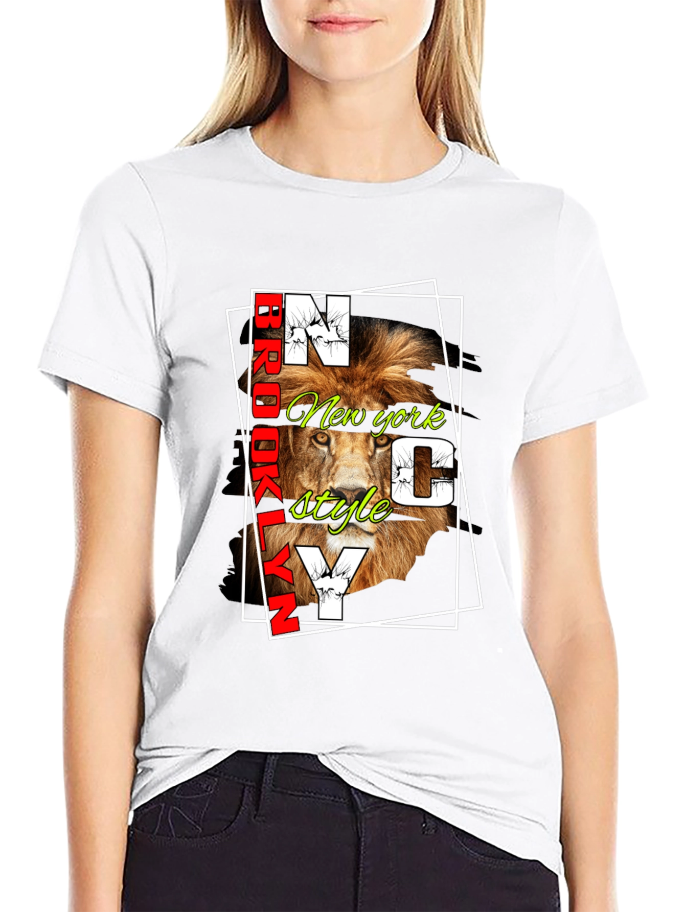 Brooklyn NY Lion Graphic Tee - Stylish Urban Design