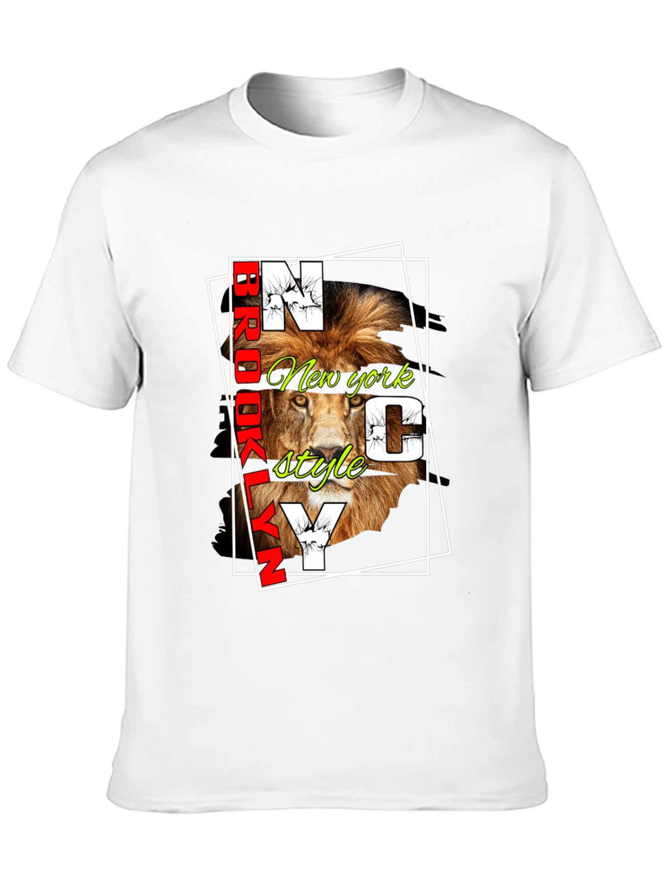 Brooklyn NY Lion Graphic Tee - Stylish Urban Design