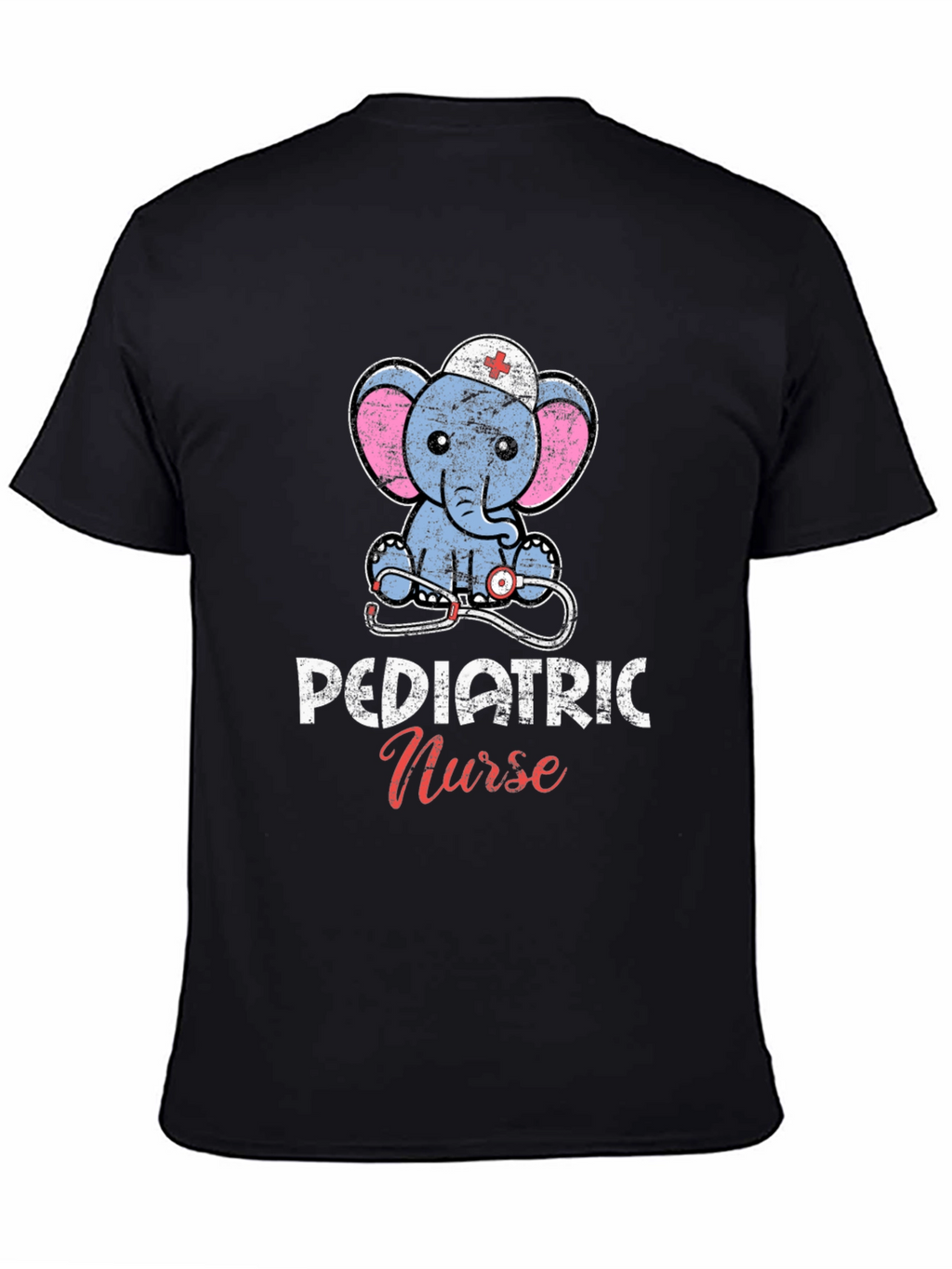 Pediatric Nurse Elephant Graphic Tee - Cute Nurse Gift