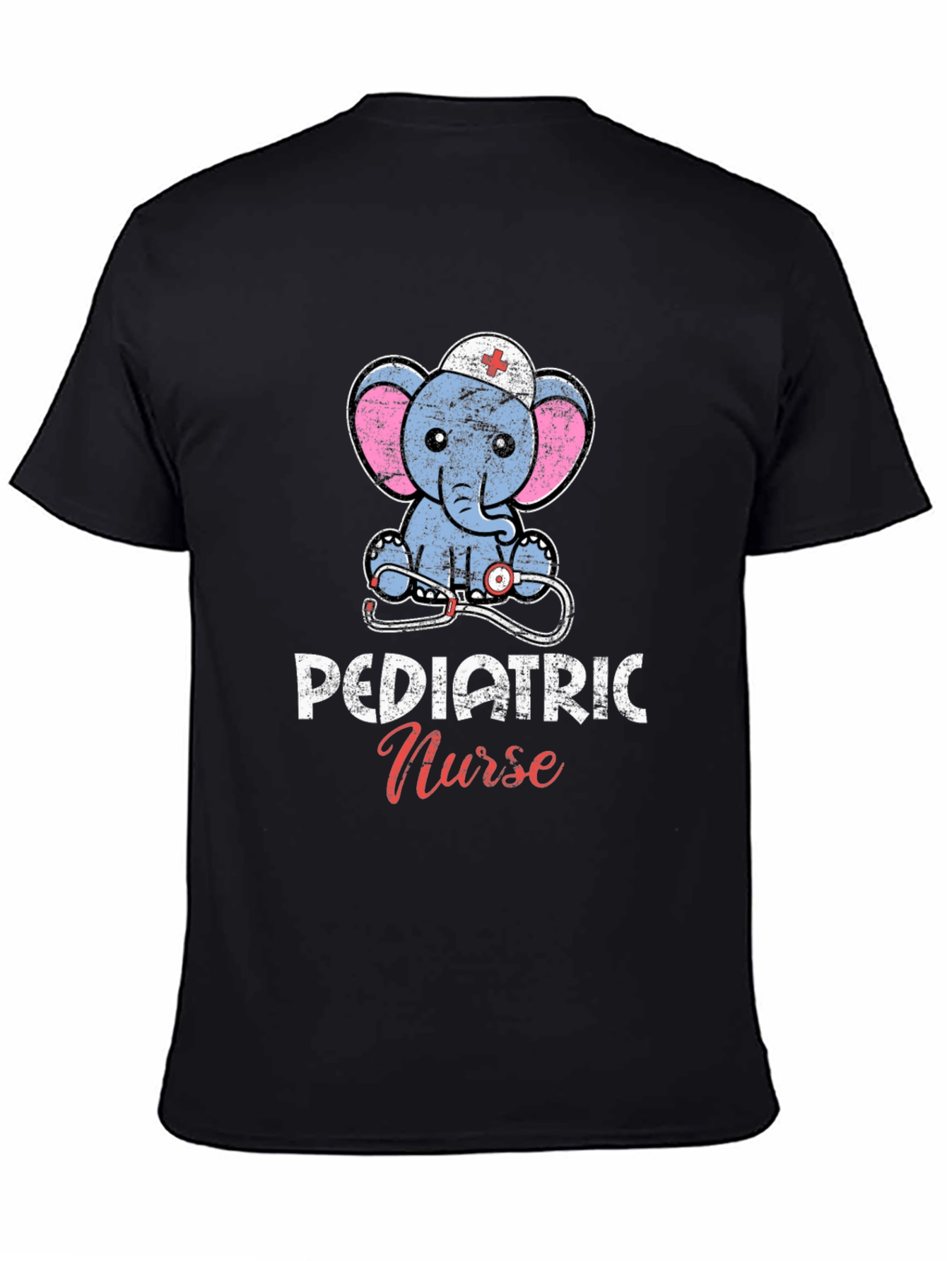 Pediatric Nurse Elephant Graphic Tee - Cute Nurse Gift