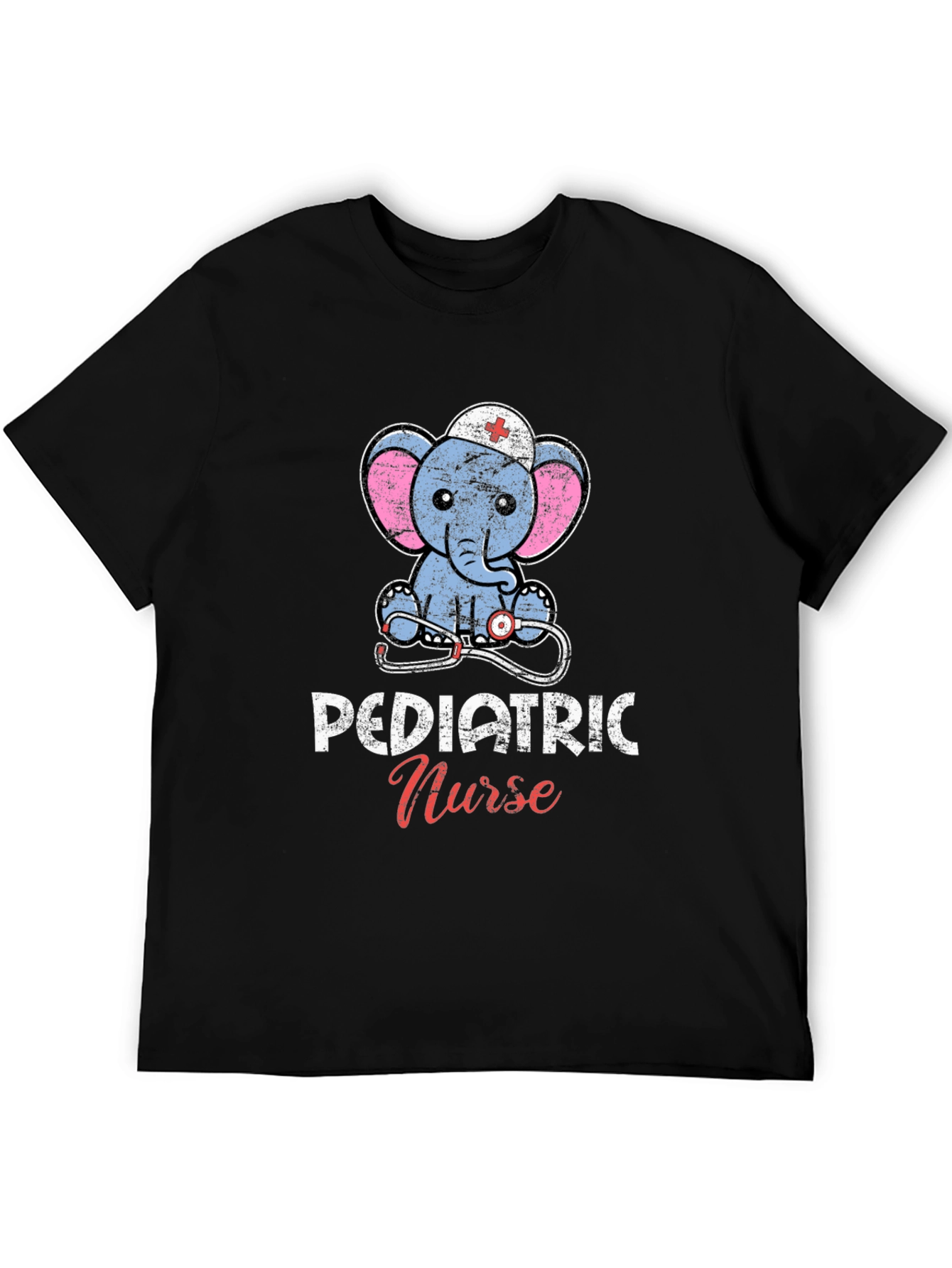Pediatric Nurse Elephant Graphic Tee - Cute Nurse Gift