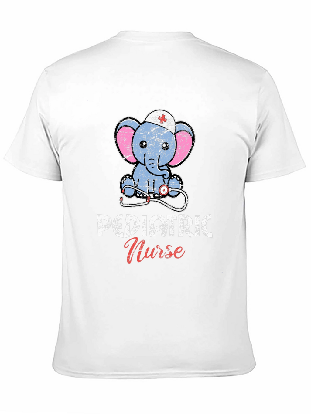 Pediatric Nurse Elephant Graphic Tee - Cute Nurse Gift