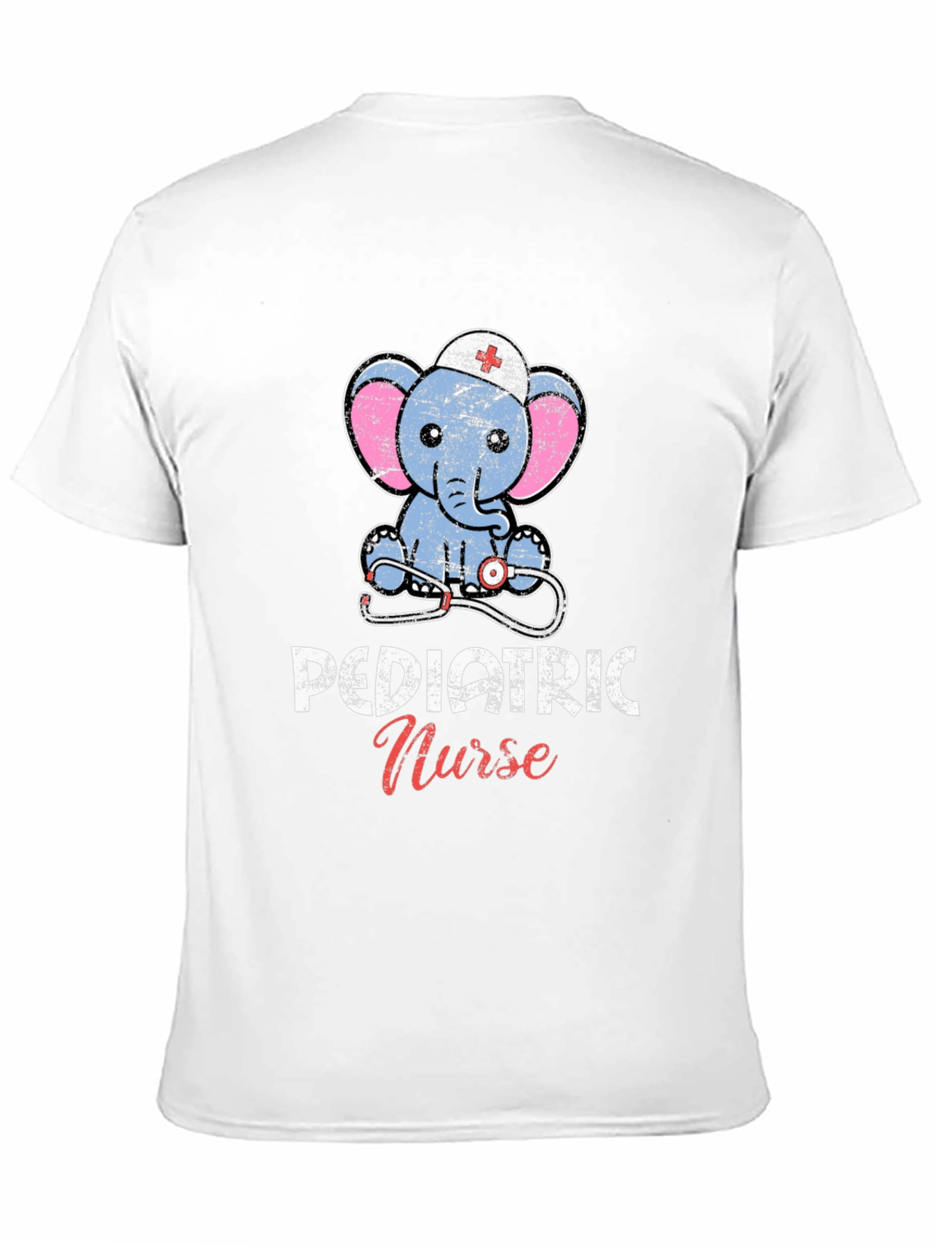 Pediatric Nurse Elephant Graphic Tee - Cute Nurse Gift