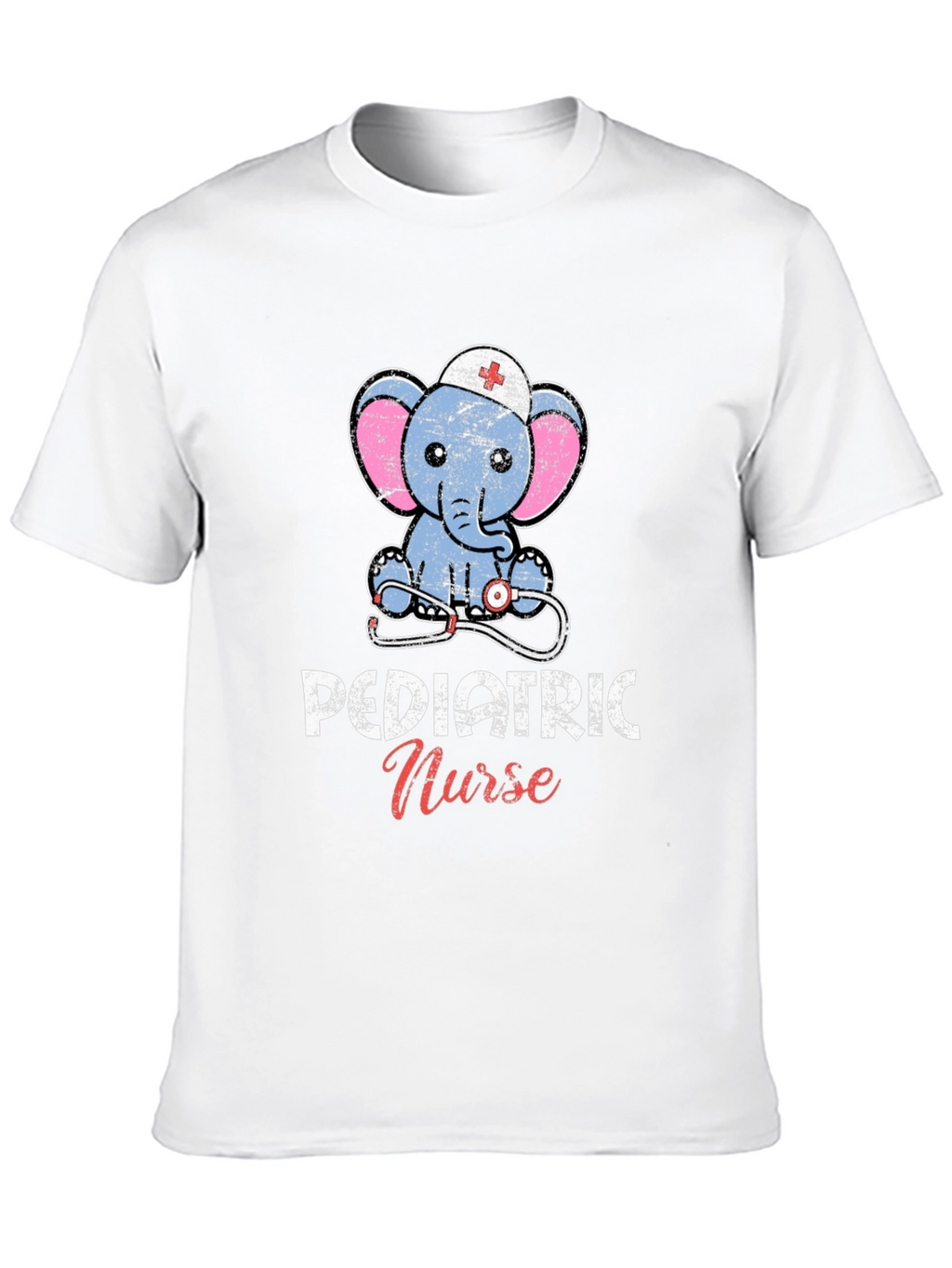 Pediatric Nurse Elephant Graphic Tee - Cute Nurse Gift