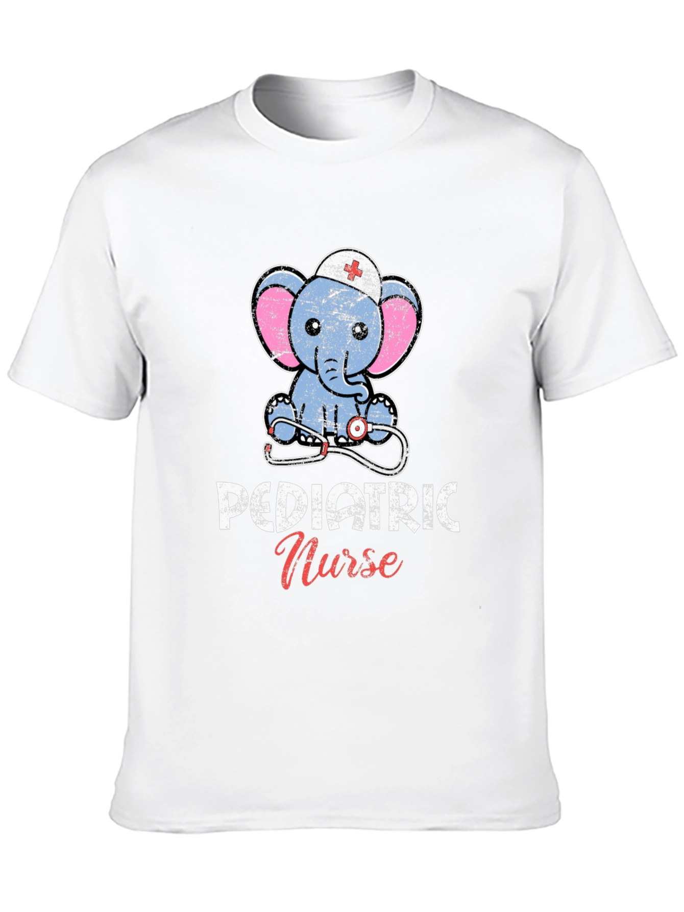 Pediatric Nurse Elephant Graphic Tee - Cute Nurse Gift