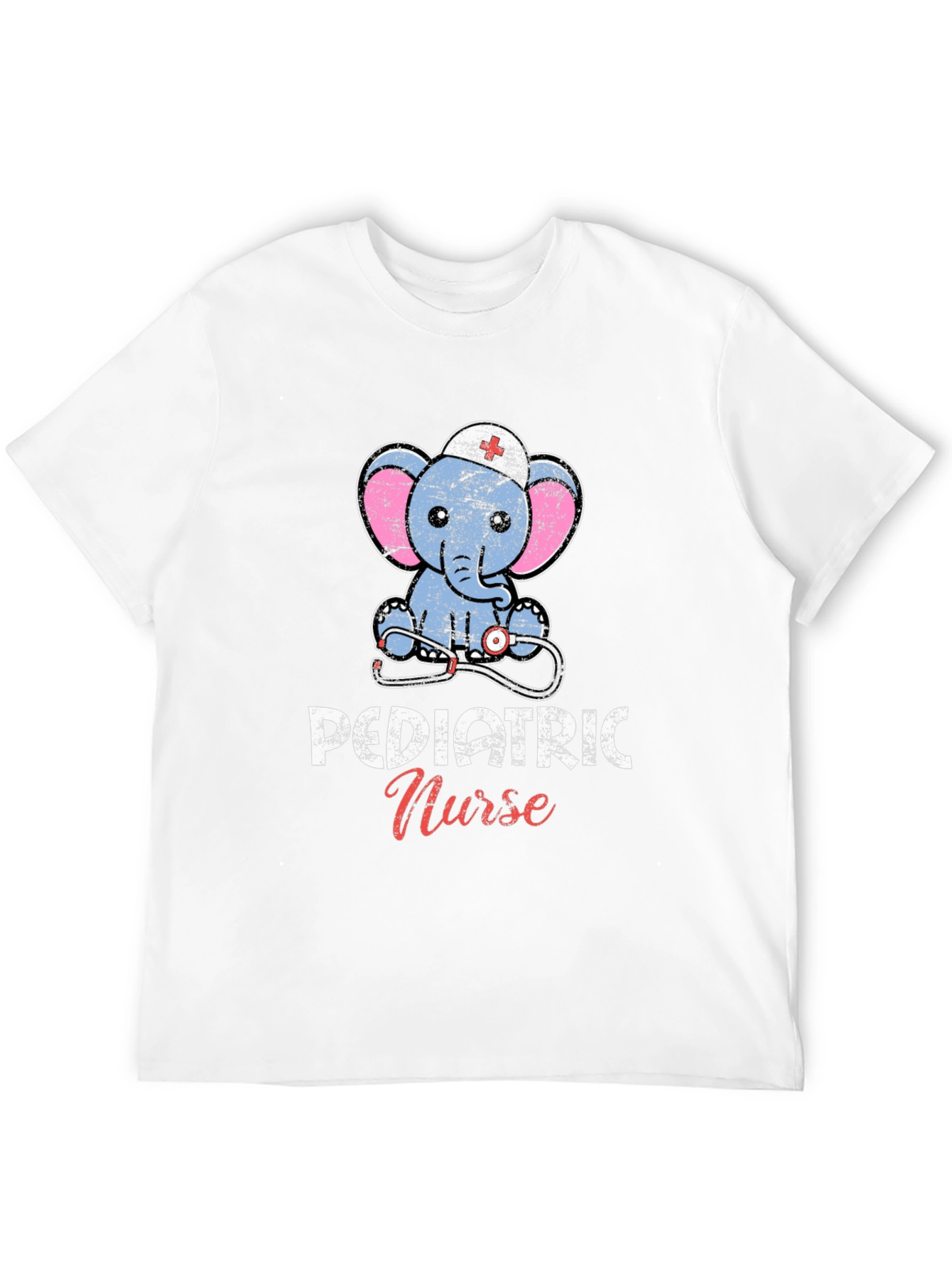 Pediatric Nurse Elephant Graphic Tee - Cute Nurse Gift