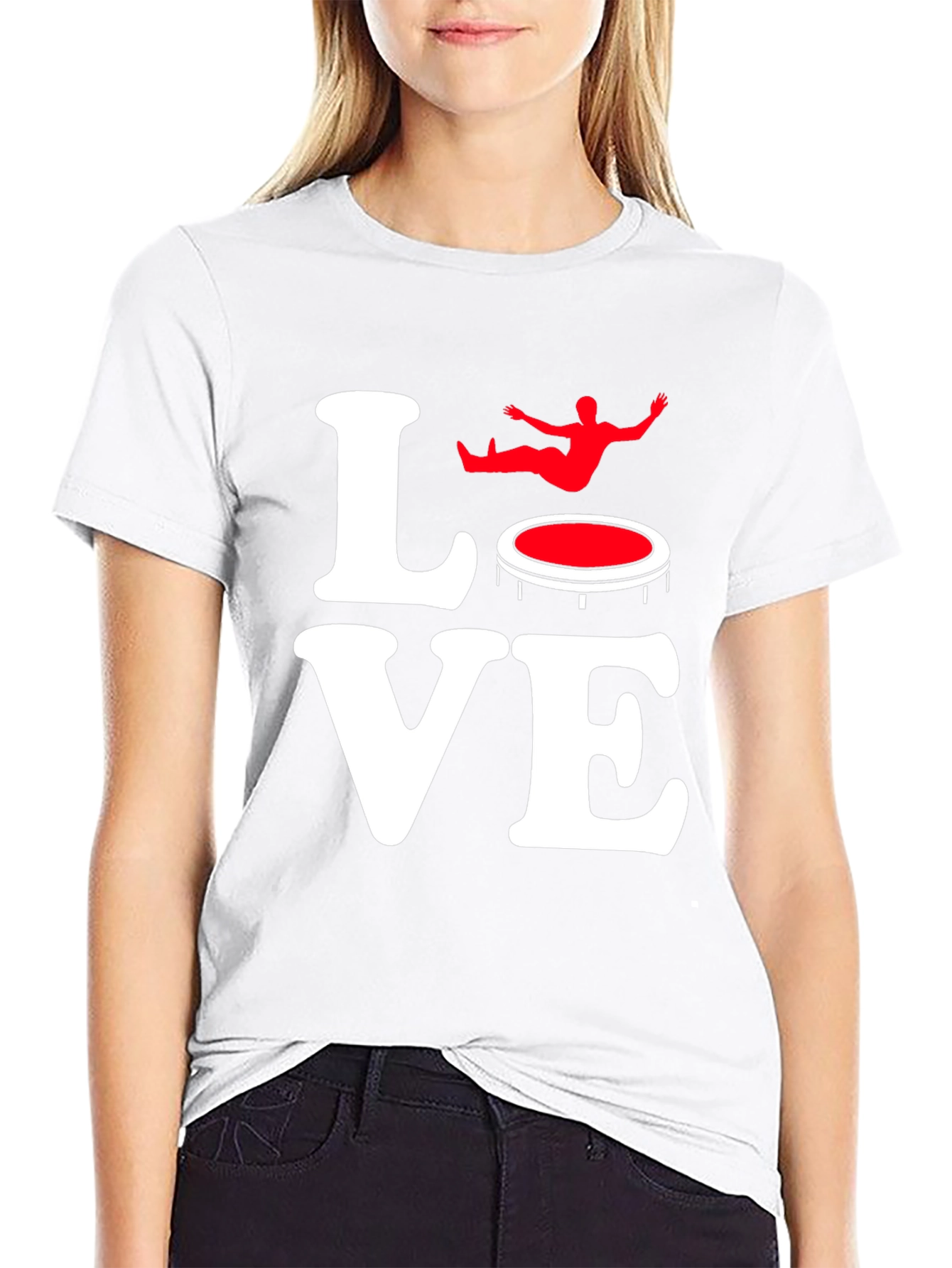 Love Trampoline Black Graphic Tee