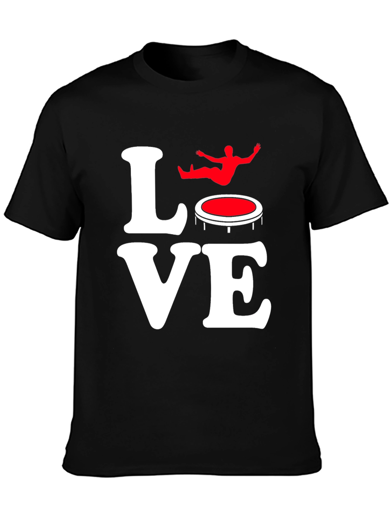 Love Trampoline Black Graphic Tee