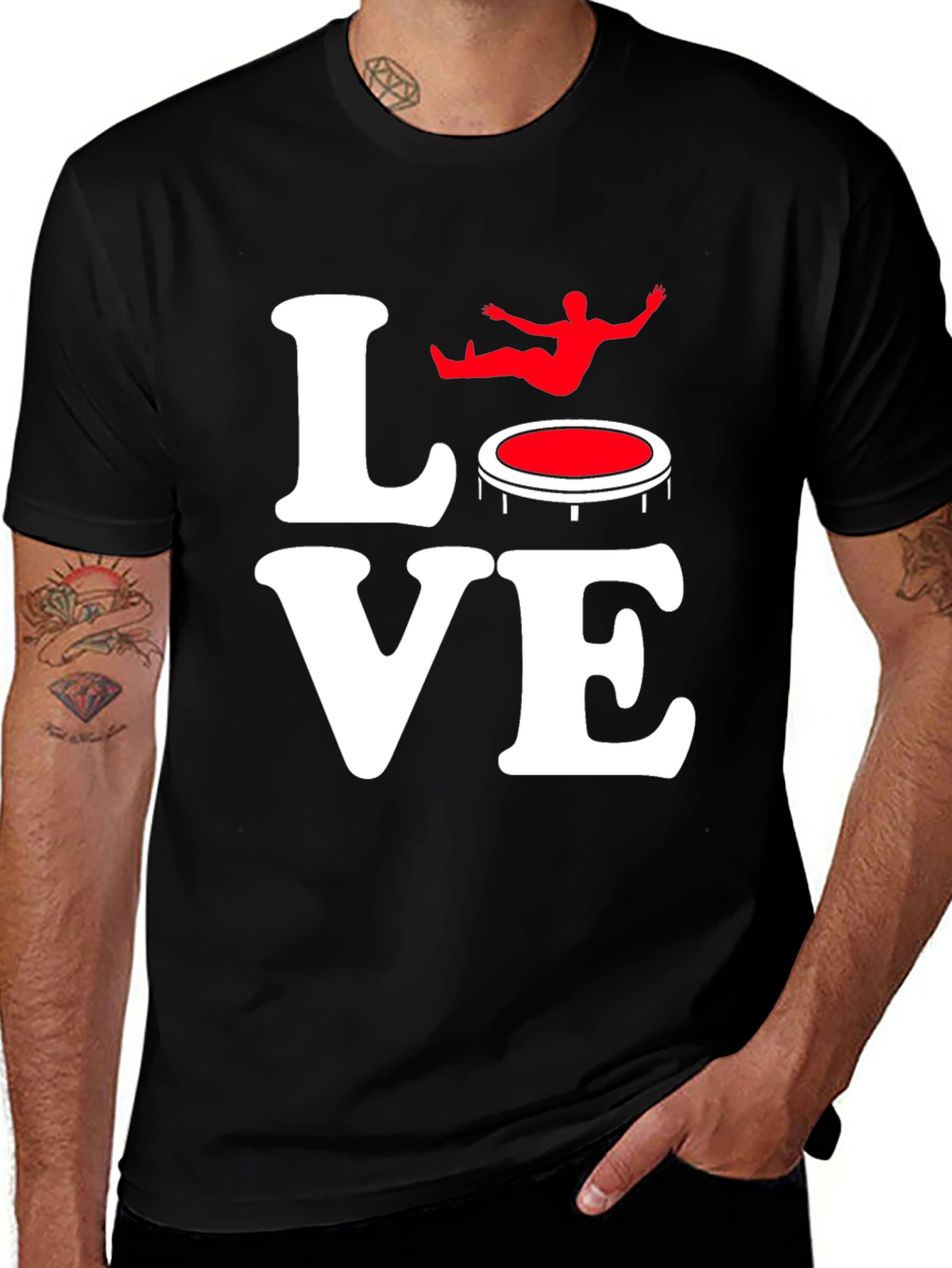 Love Trampoline Black Graphic Tee
