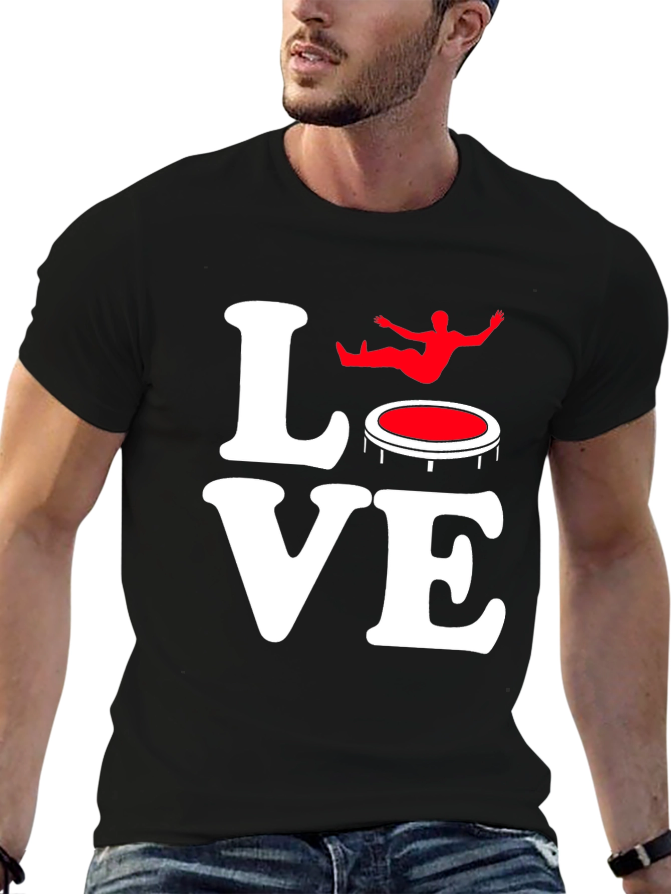 Love Trampoline Black Graphic Tee