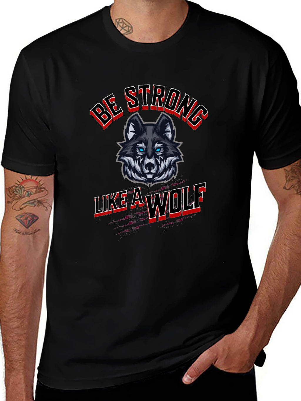 Be Strong Like a Wolf Graphic Tee