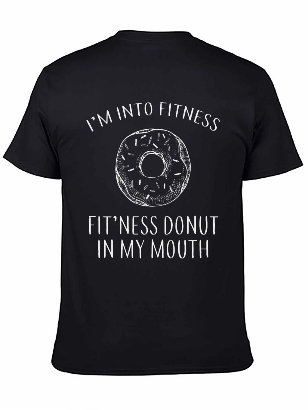 Fitness Donut Graphic Tee - Unisex Black T-Shirt