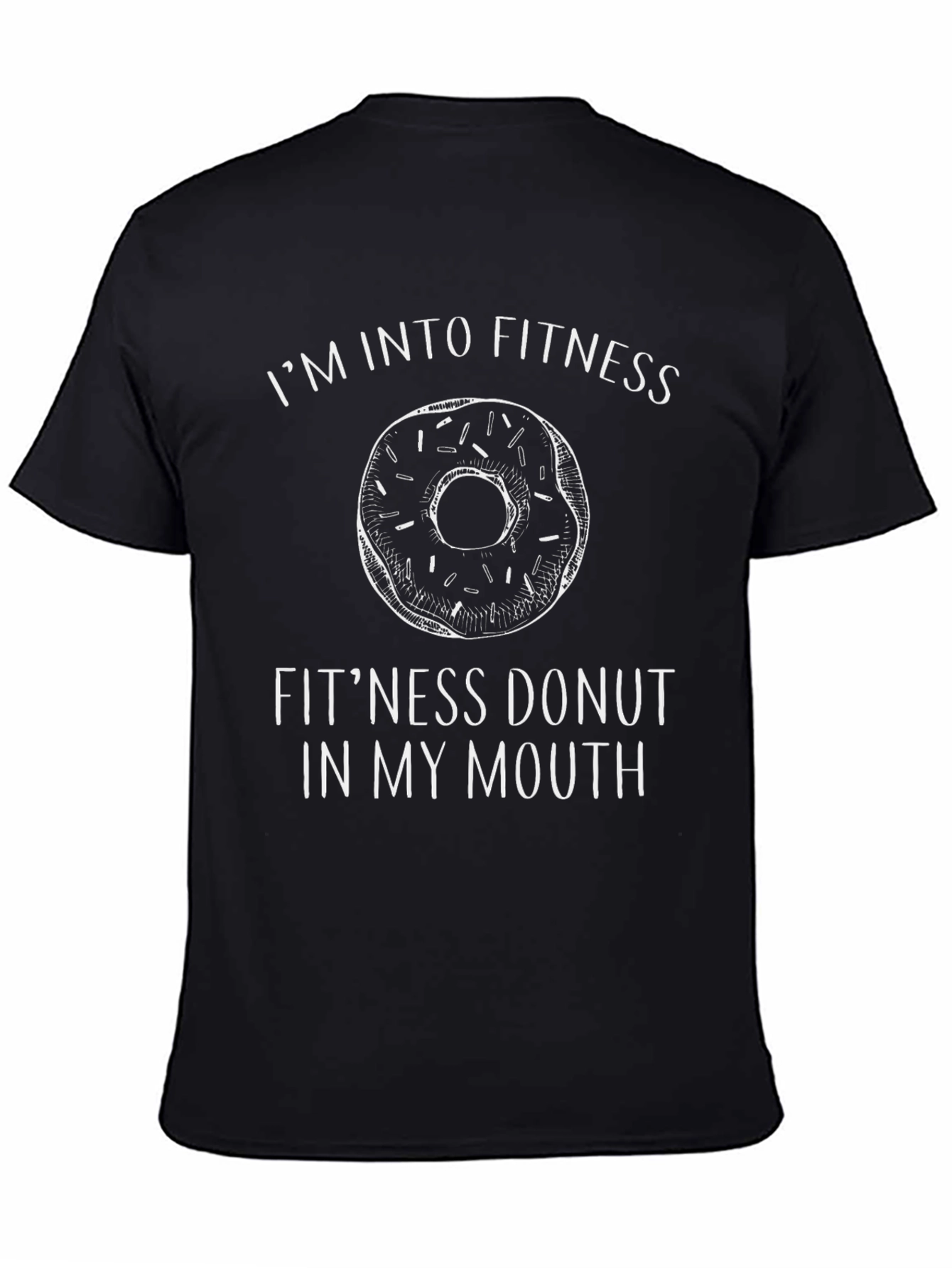 Fitness Donut Graphic Tee - Unisex Black T-Shirt