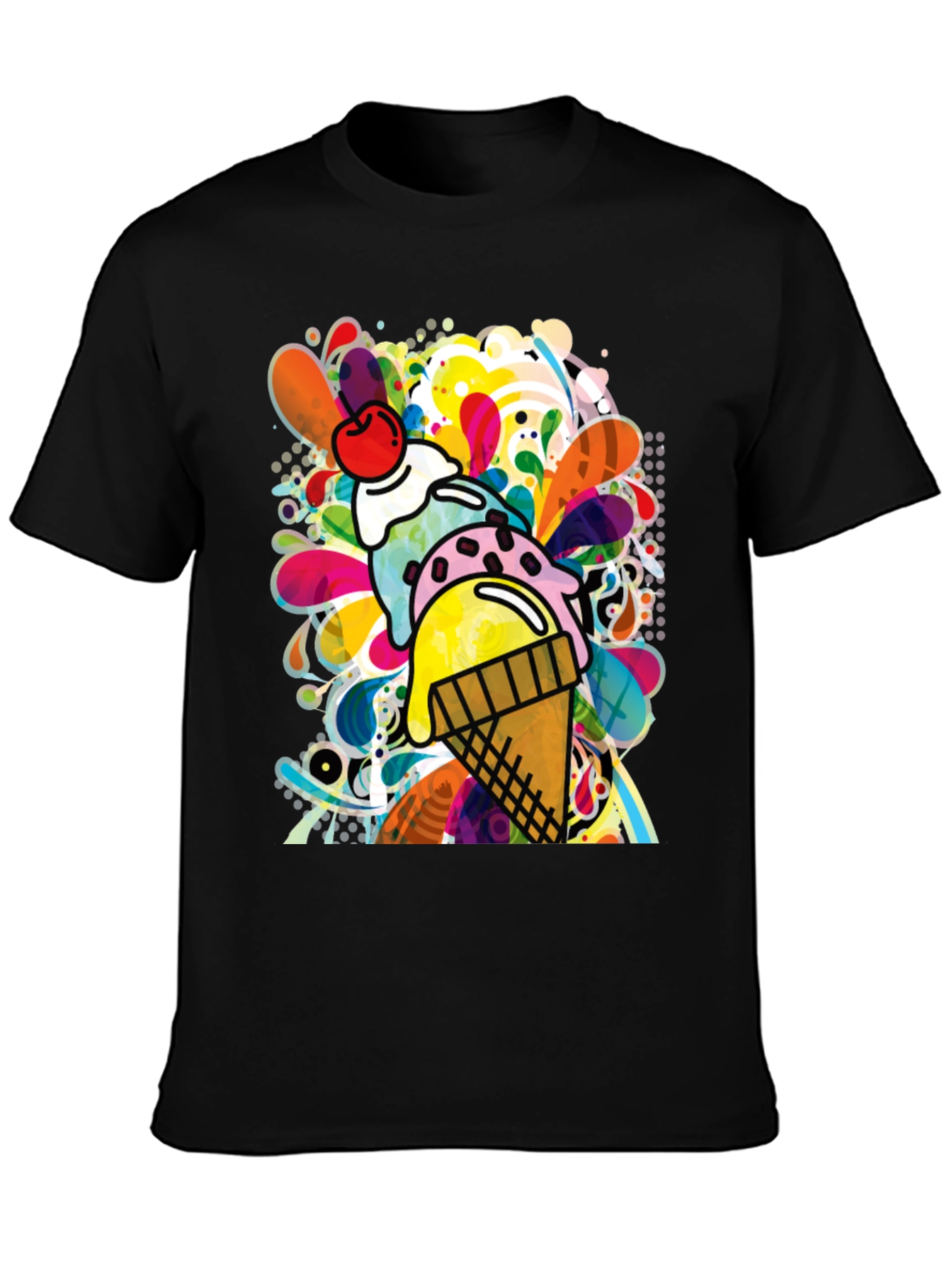 Funky Ice Cream Graphic Tee - Quirky Summer Style