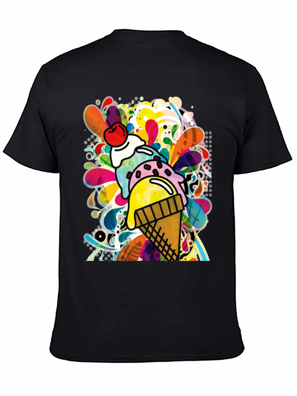 Funky Ice Cream Graphic Tee - Quirky Summer Style