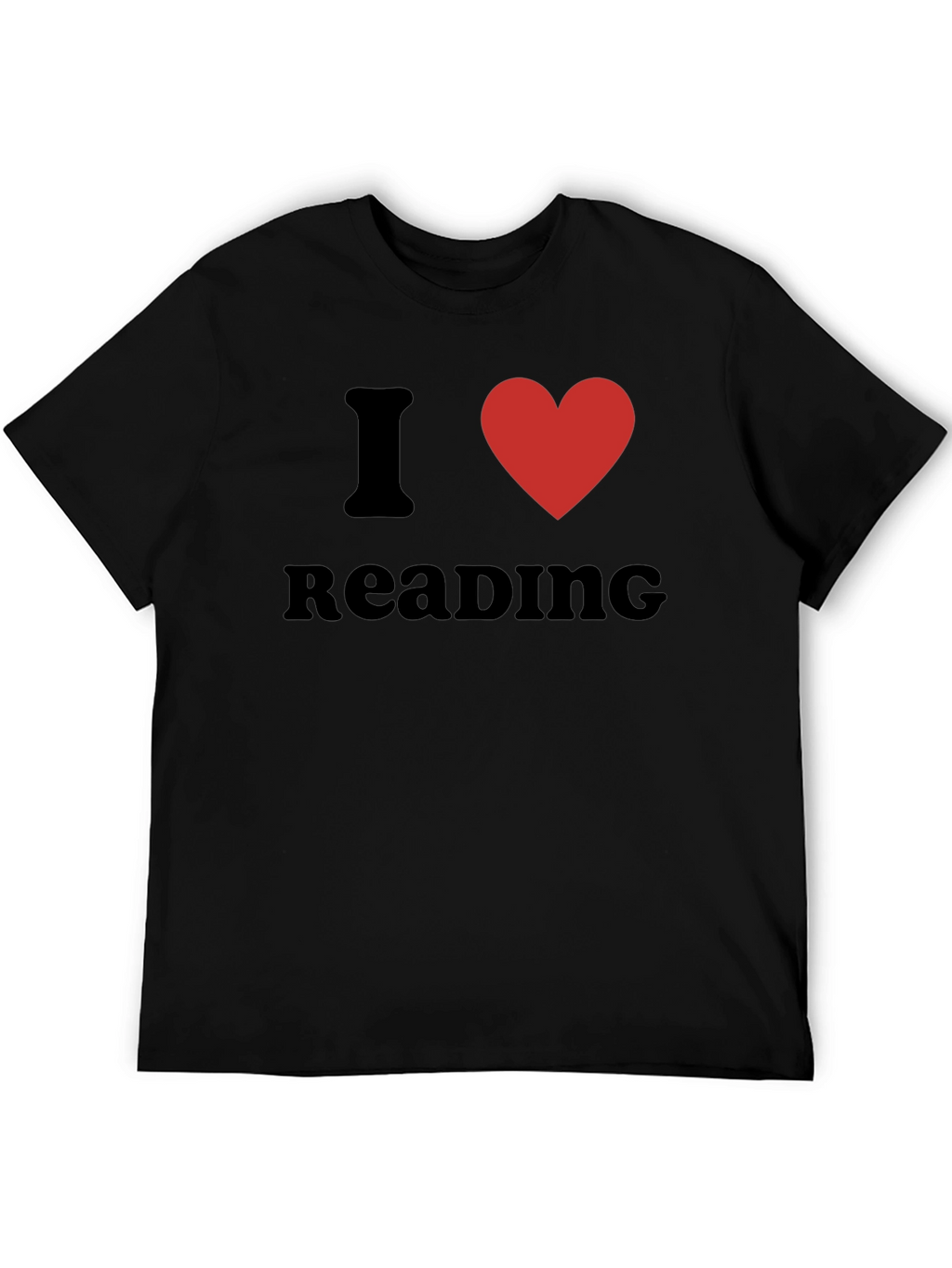 I Heart Reading Graphic Tee - Black Cotton T-Shirt