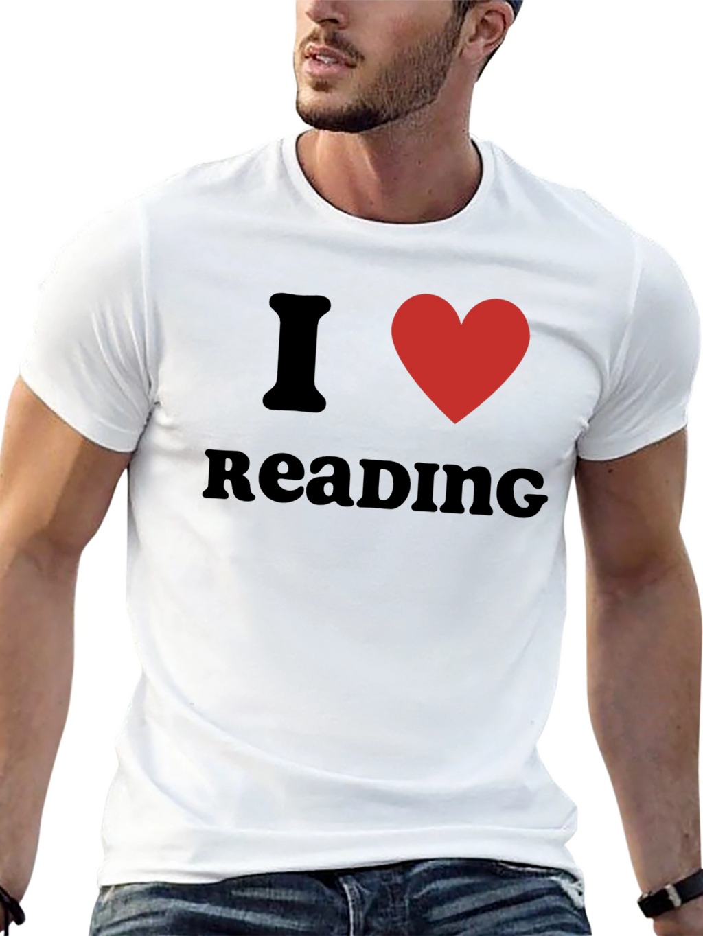 I Heart Reading Graphic Tee - Black Cotton T-Shirt