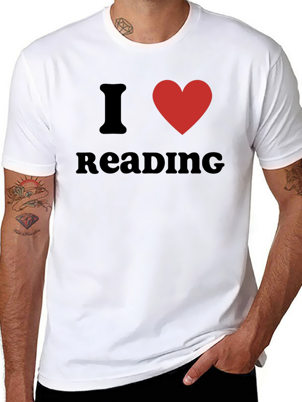 I Heart Reading Graphic Tee - Black Cotton T-Shirt