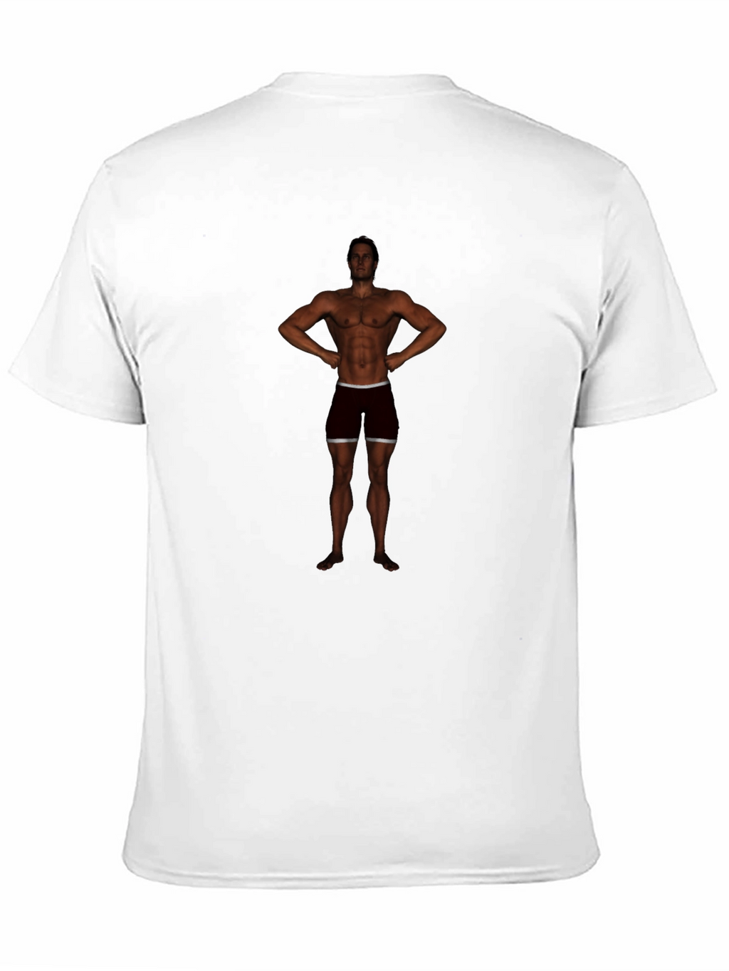 Mens Black Graphic Tee - Bodybuilder Design