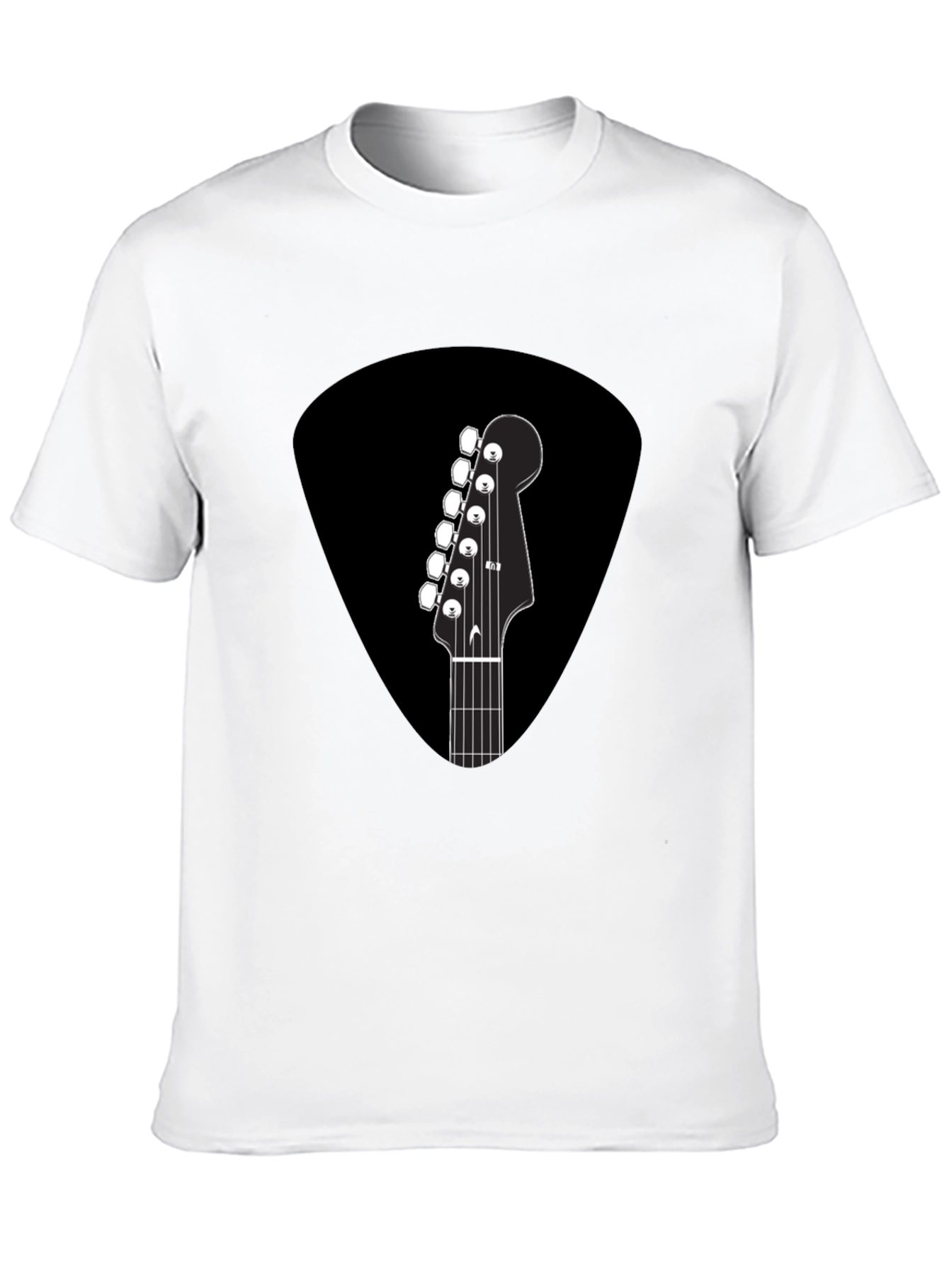 Guitar Pick T-Shirt - Musical Headstock Design